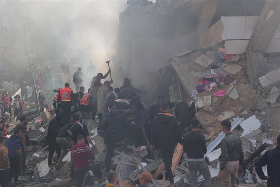 Edificios destruidos en la Franja de Gaza por los bombardeos israelíes