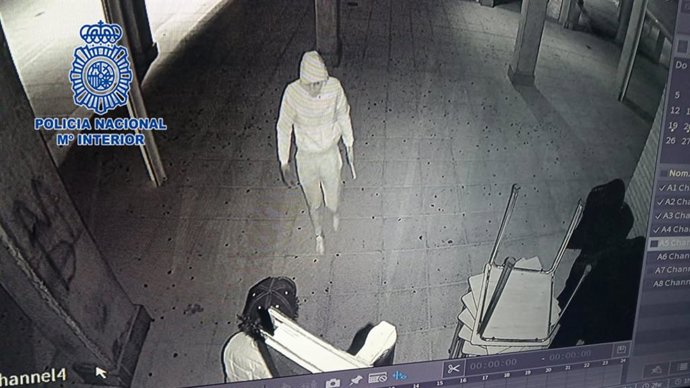 Captura de una cámara de vigilancia durante uno de los robos
