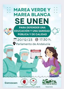 Las mareas protestan el miércoles ante el Parlamento contra el "desmantelamiento" de la sanidad y la educación públicas