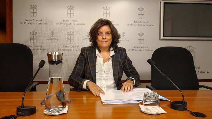 La diputada del PP Beatriz Polledo, en la Junta General del Principado de Asturias.