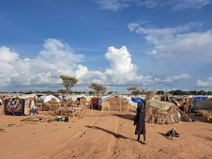 Refugiados sudaneses en Adré, en el este de Chad