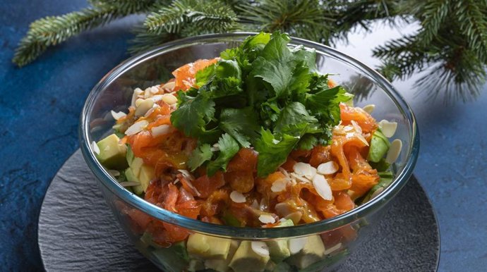 Cóctel de Salmón ahumado noruego.