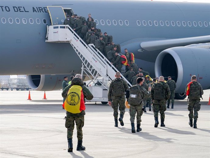 Contingente del Ejército español con destino a Letonia.