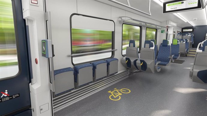 Imagen virtual del interior de los futuros trenes.