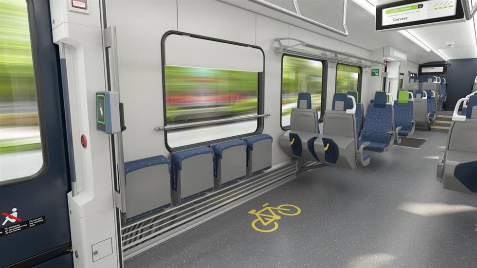 Imagen virtual del interior de los futuros trenes.