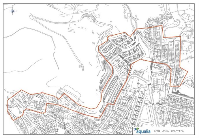 Zona de La Joya de Almería donde el agua ha sido declarada no apta para consumo.