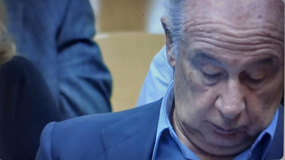 Rodrigo Rato durante la segunda sesión del juicio