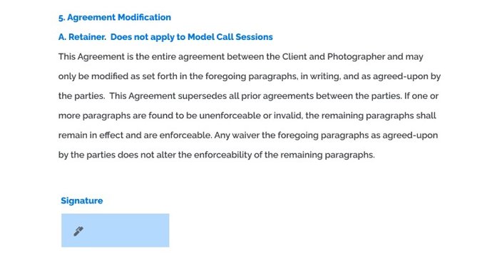 Espacio para firma electrónica