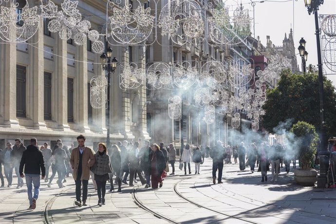 Imagen de la Avenida de la Constitución de Sevilla capital (16 de diciembre).