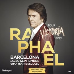 Cartell dels concerts de Raphael al Liceu de Barcelona 