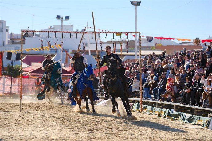 Justa a caballo en el Mercado Medieval de Gines