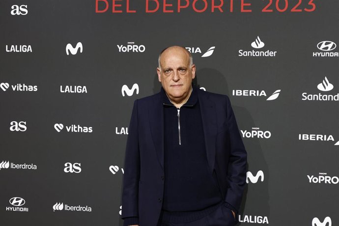 Javier Tebas, presidente de LaLiga, durante la Gala de los Premios AS 2023
