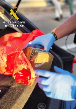 Droga encontrada por la Guardia Civil en Chinchilla de Montearagón