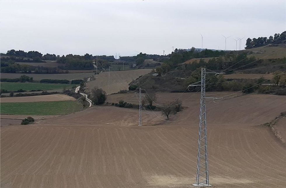 La línea eléctrica de la Conca de Barber (Tarragona)