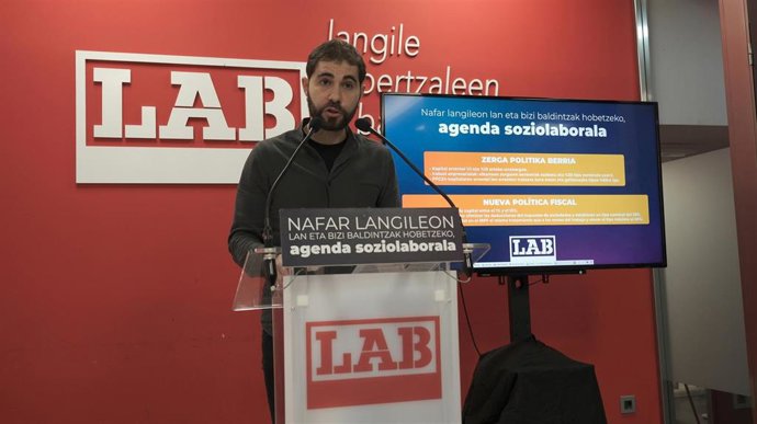 El portavoz de LAB en Navarra, Imanol Karrera.