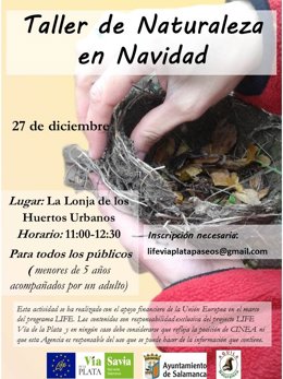 Cartel de la actividad medioambiental en Salamanca