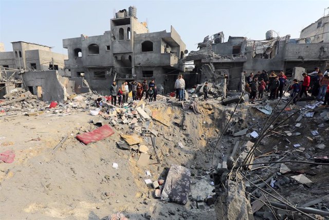 Una zona destruida por un ataque israelí en Nusairat, en la Franja de Gaza