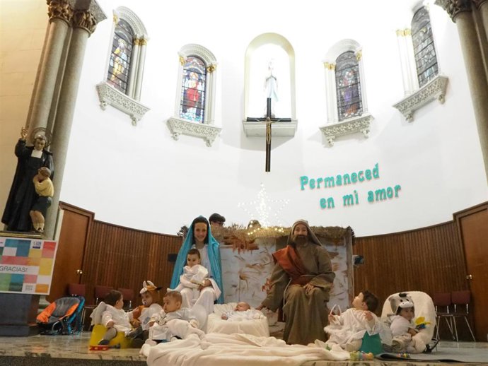 El Nacimiento del Belen Viviente del Colegio Lourdes de Valladolid.