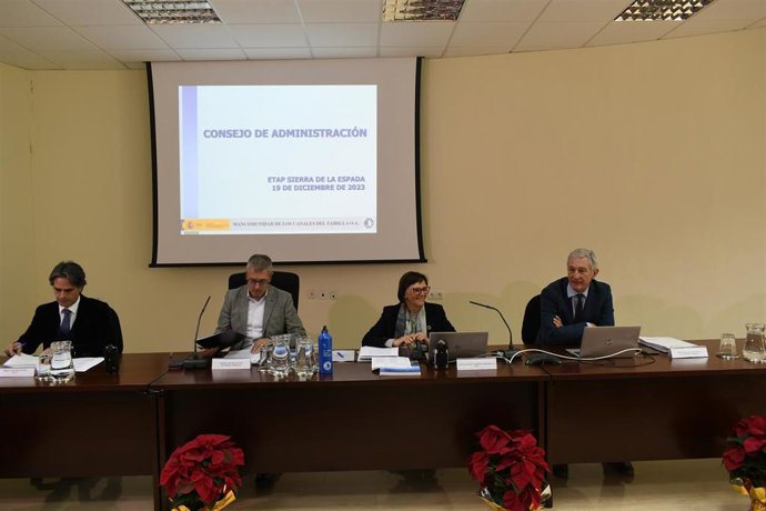 Reunión del Consejo de Administración de la Mancomunidad de los Canales del Taibilla (MCT), bajo la presidencia del secretario de Estado de Medio Ambiente, Hugo Morán