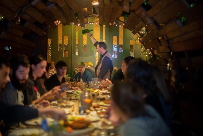 Archivo - Sidrería Tierra Astur Poniente, en Gijón