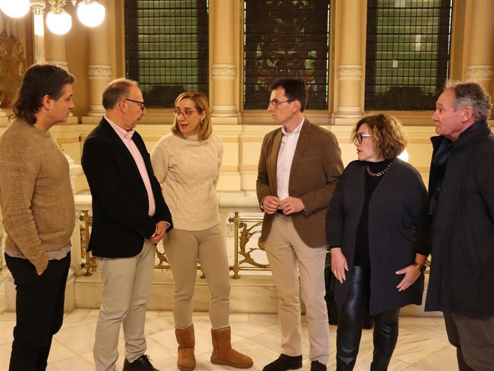 Concejales del PSOE y VTLP en el Ayuntamiento de Valladolid.