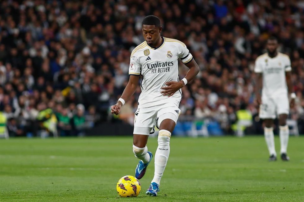 David Alaba, durante un partido con el Real Madrid.