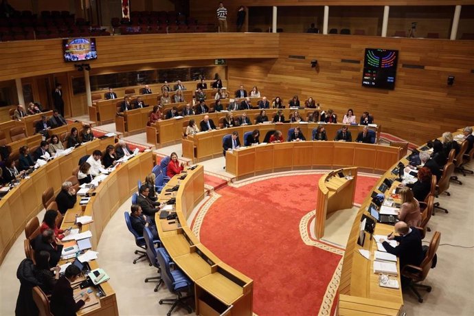 Imagen de una votación en el Parlamento de Galicia