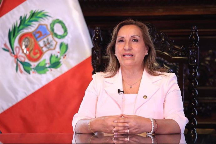 Archivo - La presidenta de Perú, Dina Boluarte