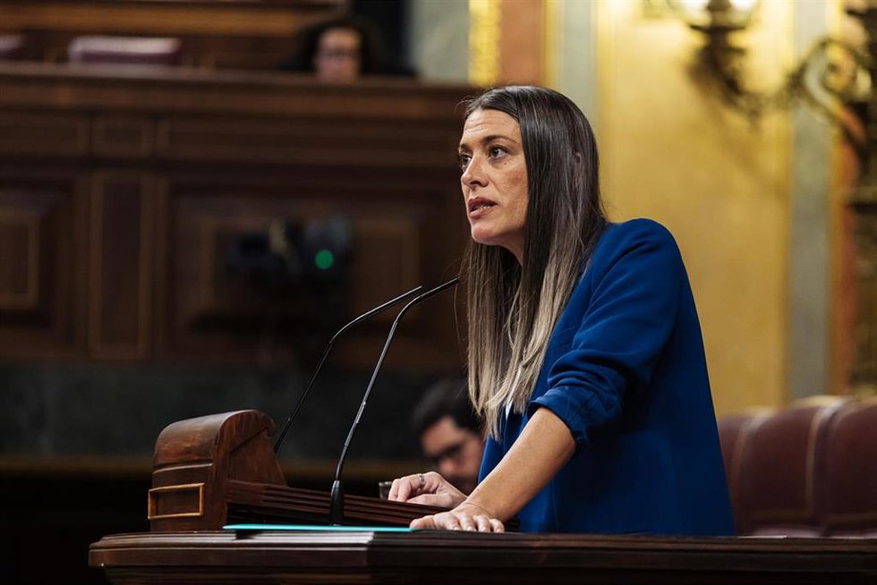 La diputada y portavoz de Junts en el Congreso, Miriam Nogueras, en una sesión plenaria