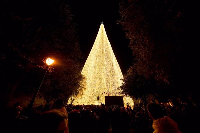 Árbol de Navidad de Cartes, el más alto de Europa, con 65 metros.