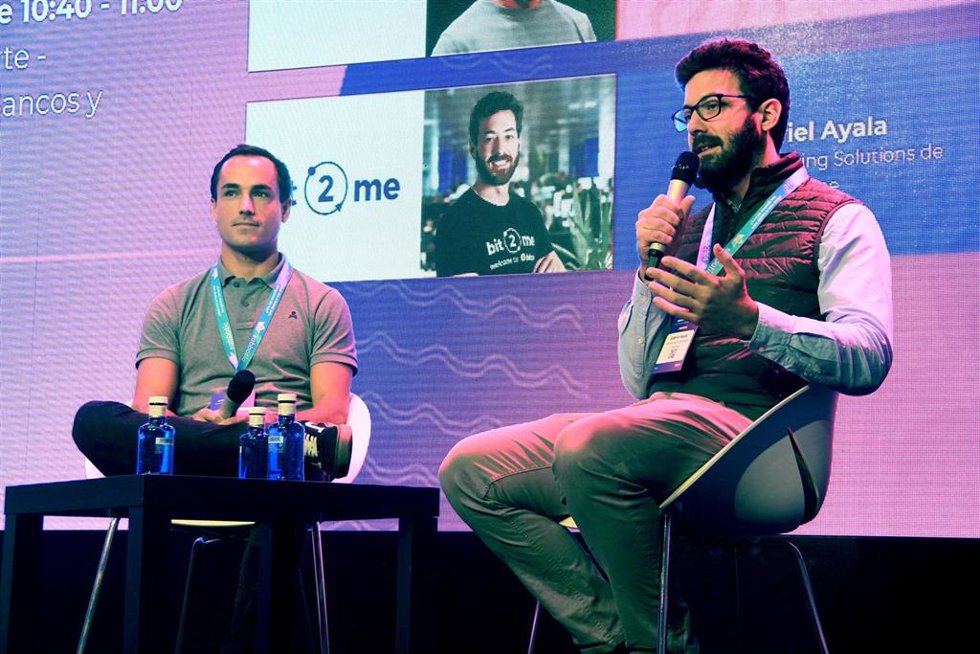 El consejero delegado de Fazil, Ignacio Santos, y el director de Bit2Me API, Gabriel Ayala.
