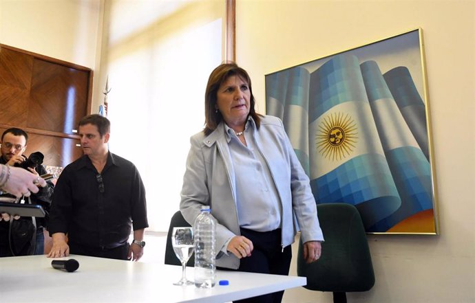 Archivo - Patricia Bullrich, ministra de Seguridad de Argentina.