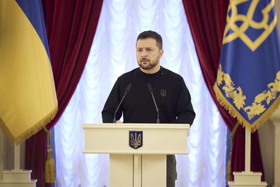 Archivo - El presidente de Ucrania, Volodimir Zelenski