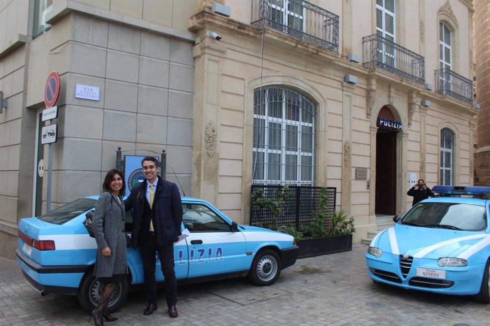 Set de rodaje en la Plaza de la Catedral de la serie 'Suspect'