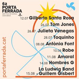 Cartell amb els primers confirmats del Festival de Porta Ferrada