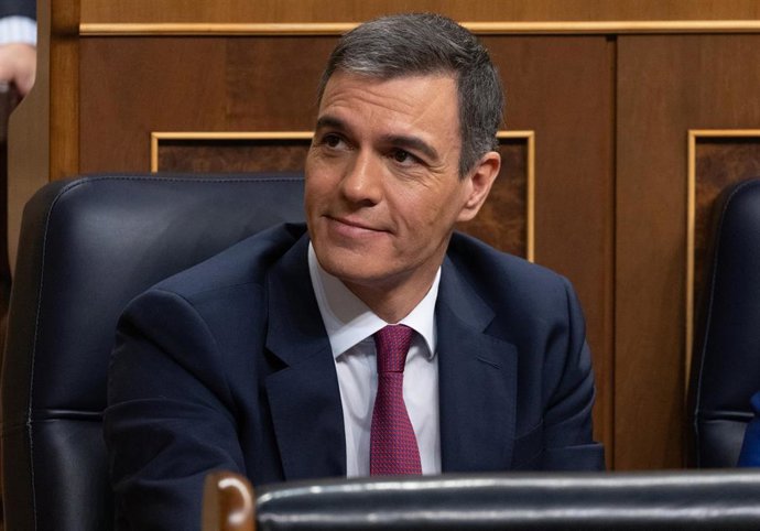 El presidente del Gobierno, Pedro Sánchez, en el Congreso de los Diputados.