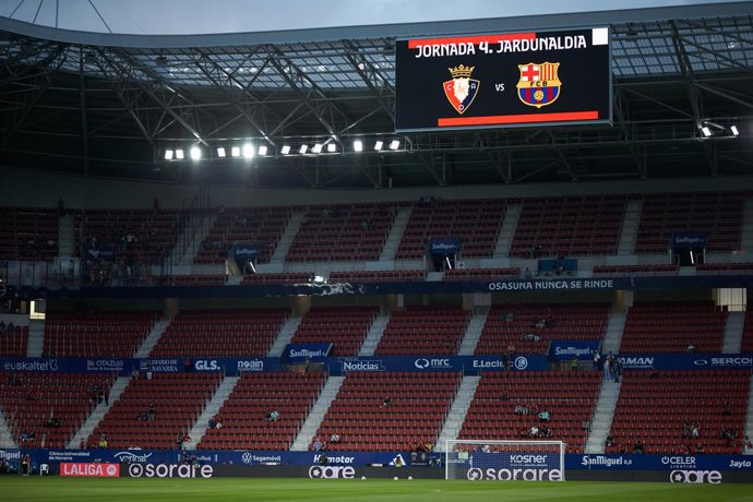 Archivo - General view of El Sadar prior the LaLiga EA Sports match between CA Osasuna and FC Barcelona at El Sadar on September 3, 2023, in Pamplona, Spain.