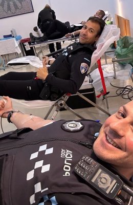 La Policía Local De Albacete Convierte Una De Sus Salas En Un Pequeño Hospital Para Colaborar Con La Hermandad De Donantes De Sangre Y Favorecer Las Donaciones Altruistas