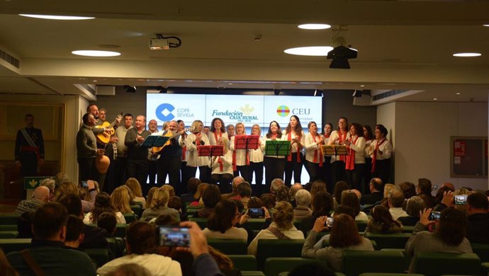 Concurso de campanilleros en la Fundación Caja Rural del Sur, en Sevilla.