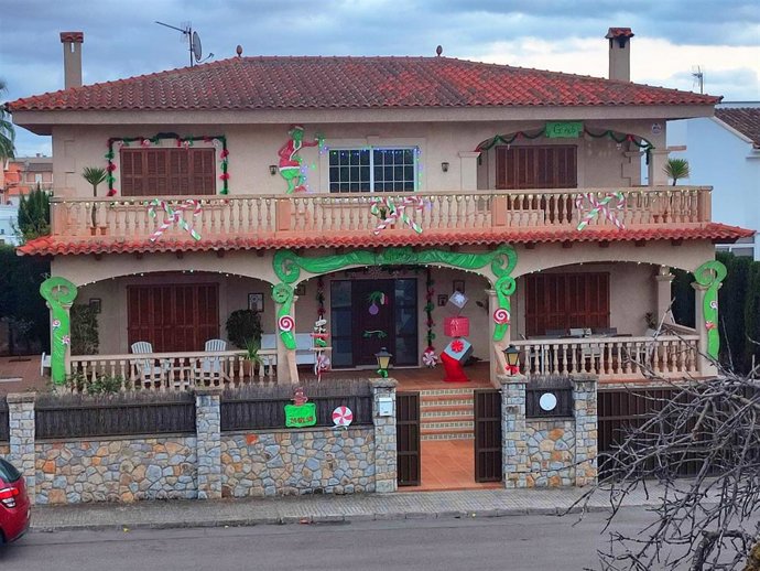 Decoración ganadora del Concurso de Decoración Navideña de fachadas y balcones de Marratxí.