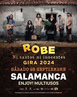 Cartel promocional del concierto de Robe Iniesta en el Multiusos de Salamanca