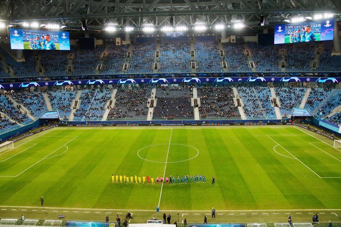 Archivo - General inside view during the UEFA Champions League, Group F football match between FK Zenit and Borussia Dortmund on December 8, 2020 at Gazprom Arena in St Petersburg, Russia - Photo Maksim Konstantinov / firo Sportphoto / DPPI