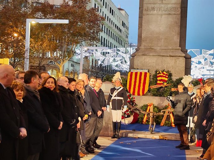 Homenaje en el momento del Justicia