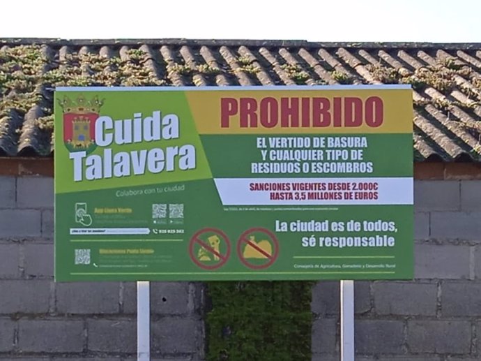 Cartel de la campaña Cuida Talavera promovida por el Ayuntamiento de Talavera de la Reina.