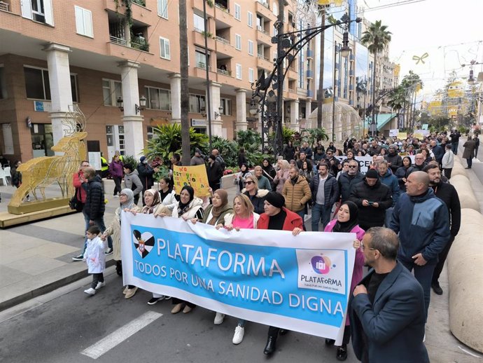 Manifestación por la sanidad pública en Ceuta