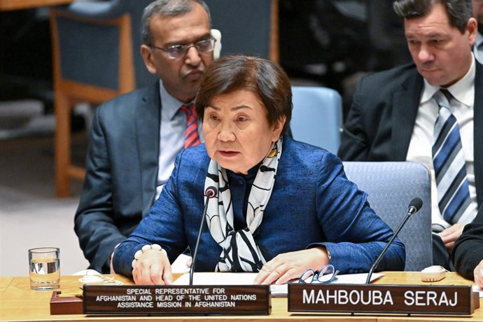 Archivo - La jefa de la Misión de Asistencia de la ONU en Afganistán (UNAMA), Roza Otunbayeva