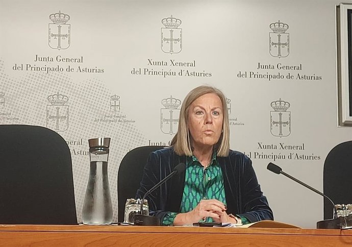 Pilar Fernández Pardo en rueda de prensa.