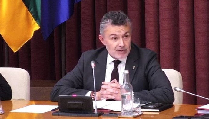 El alcalde, Conrado Escobar, en el pleno de aprobación de los Presupuestos de Logroño 2024