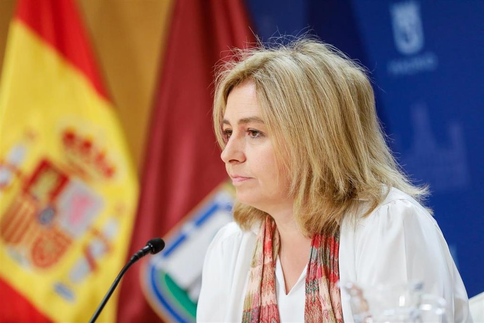 La vicealcaldesa de Madrid, Inma Sanz, en rueda de prensa posterior a la Junta de Gobierno