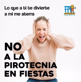 Campaña de Autismo Segovia para concienciar del menor uso de la pirotecnia en Navidad.